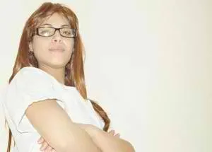 girl with glasses