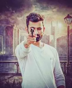 man with gun