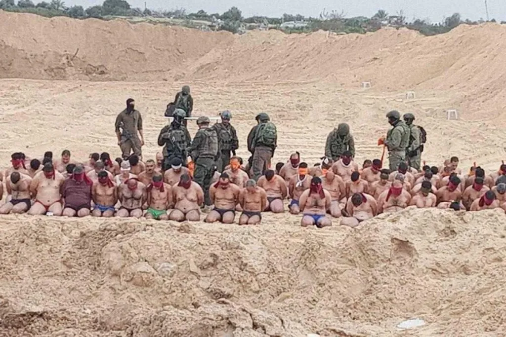 Hamas Detainees Photographed In Underwear Land Plus-Size Bra-Modeling Contract
