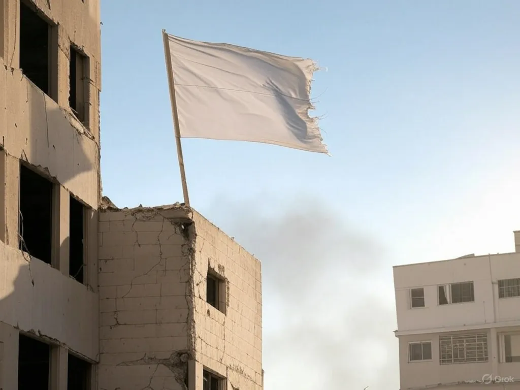 Gaza Resident Develops Makeshift Weapon To End War: White Flag