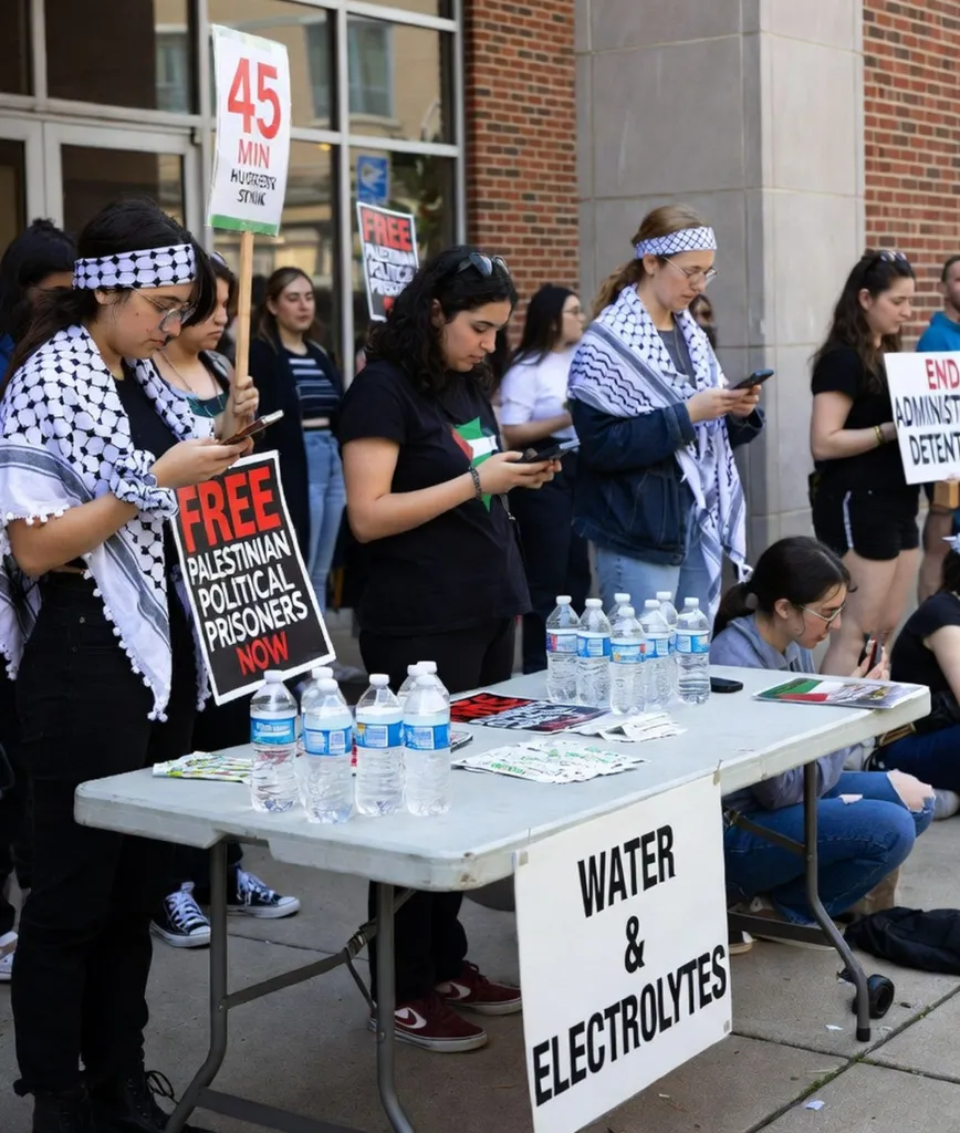 Activists Declare 45-Minute Hunger Strike In Solidarity With Palestinian Detainees