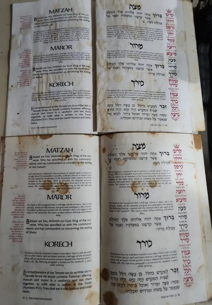 Family Obviously Fake Jews Because Haggadah Not Wine-Stained, Wrinkled
