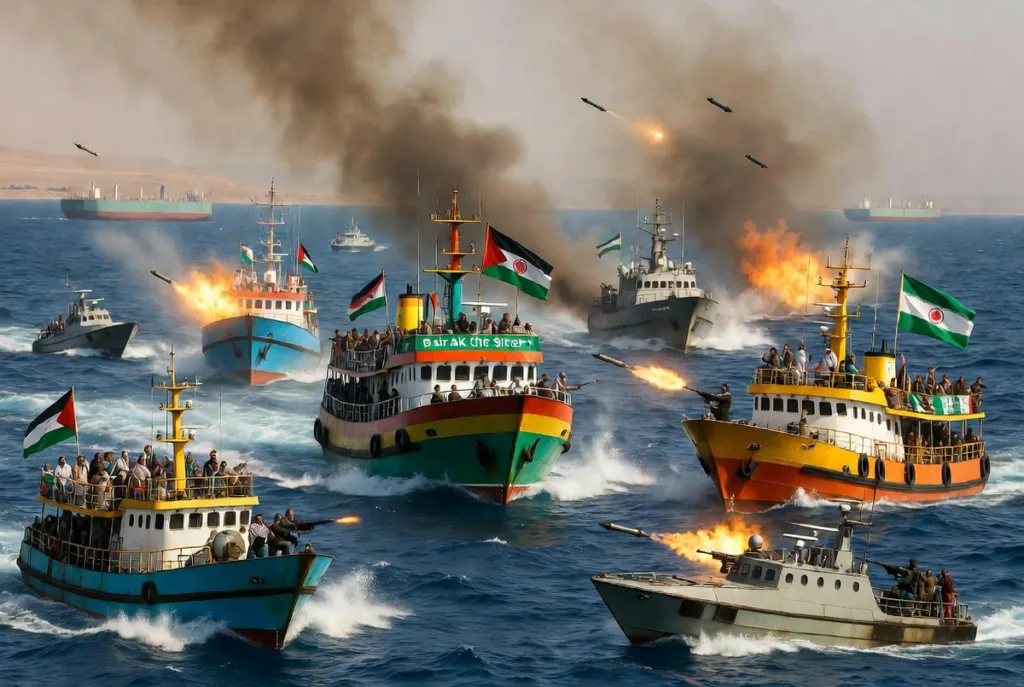 Hormuz Bloodbath: Gaza Flotilla Hits Wrong Blockade