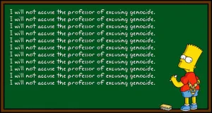Bart Simpson chalkbaord message