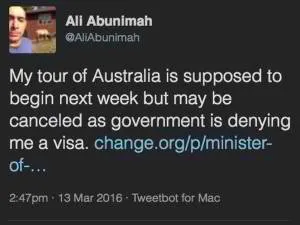 Abunimah visa